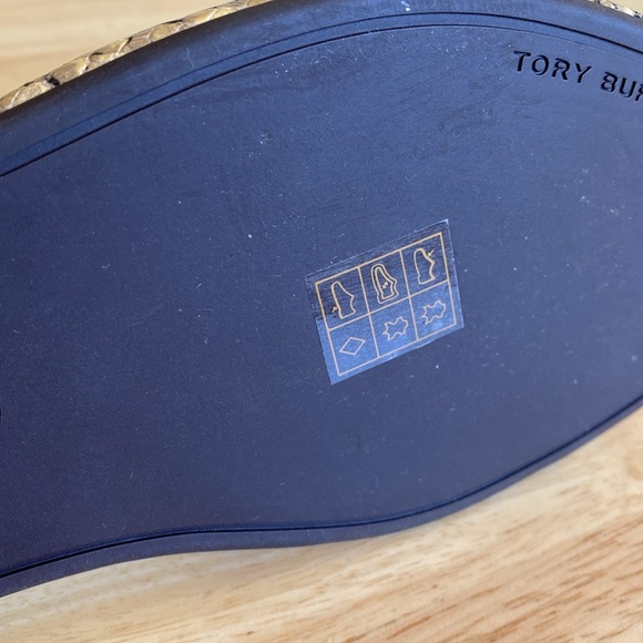 Tory Burch Double T Sport Slide snake embossed sandals size 6 1/2 NWOT - Picture 14 of 16